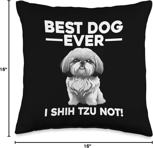 Miniatura 4 de Shih Tzu Gift Shih Tzu Lover Accessories & Clothes Almohada de diseño divertido para hombres, mujeres, niños, amantes de los perros, Shih Tzu, 16 x