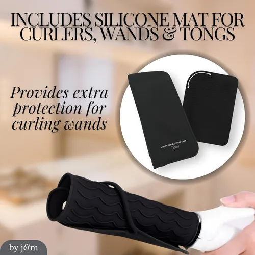 Miniatura 2 de j&m - Plancha de silicona para alisar el cabello, con alfombrilla a prueba de calor para rizar, varitas, planchas, se adapta a ghd, BaByliss