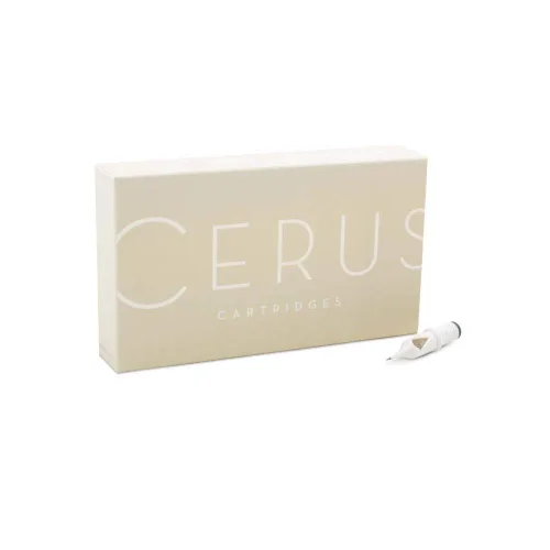 Peak Cerus - Agujas para cartucho de tatuaje, 0.012 in, 4 agujas planas de cartucho cónico de 0.138 in - Excelente para tatuaje, microblading y