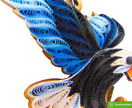 Miniatura 5 de Colección Quilling Bird Lovers – Adornos de quilling hechos a mano para amantes de los animales, decoraciones para el hogar y días festivos, dijes