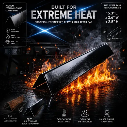 Miniatura 3 de Barras Flavorizer más pesadas de 15.3 pulgadas para Weber Spirit y GS4 Spirit II serie 300, Spirit II E-310 (control montado en la parte frontal)