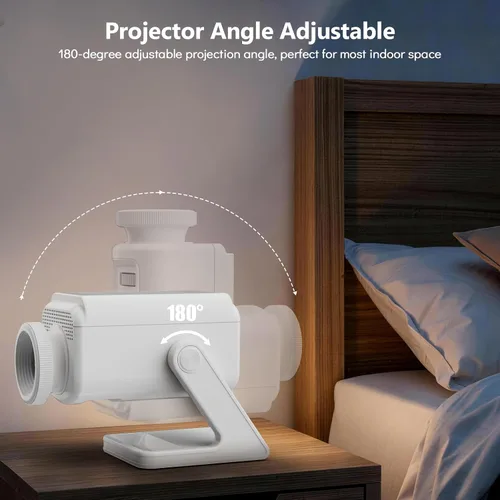 Miniatura 7 de Rossetta Proyector 3D, Mini Proyector de Galaxia HD 3D con Altavoz Bluetooth y Control Remoto, Temporizador de 1/2H, 60 Temas, Luz Nocturna