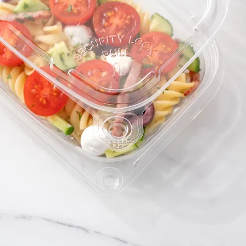 Miniatura 7 de Restaurantware Tamper Tek - Contenedores para llevar de 8 onzas, 100 recipientes a prueba de manipulaciones, tapa con bisagras, recipientes