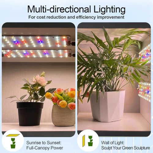 Miniatura 2 de Luces de cultivo DOMMIA, luces de cultivo enlazables de 40W para plantas de interior de espectro completo, temporizador de 6/12/16h, luces