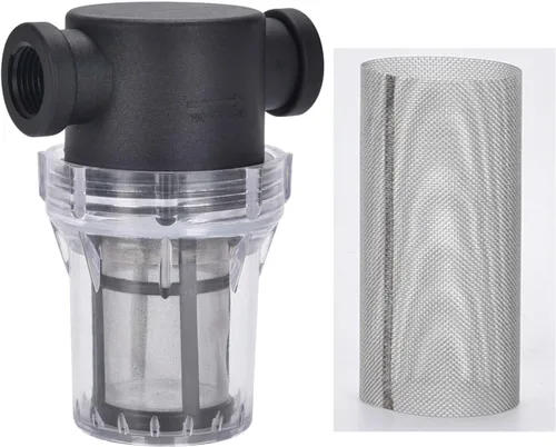 Miniatura 6 de Filtro de agua, filtro de tubo giratorio hembra de 3/4 pulgadas, cubierta de nailon PA66, cuenco de PC, pantalla de acero inoxidable 304