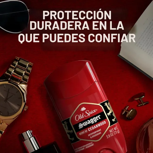 Miniatura 5 de Old Spice Desodorante antitranspirante para hombres, protección 24/7 sudor y olor, frescura duradera 24/7, sólido invisible, Swagger con aroma a
