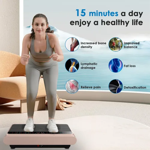 Miniatura 2 de Natini Vibration Plate Exercise Machine - Power Vibrating Plate for Lymphatic Drainage,Whole Boday Workout Machine for Women Weight Loss Home