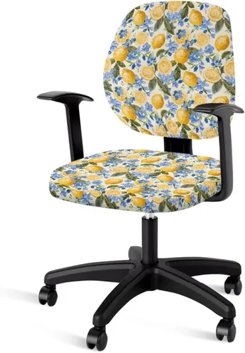 Miniatura 16 de Talayituse - Funda para silla de oficina o computadora con estampado de estrellas de playa, funda de asiento dividida elástica, extraíble y lavable