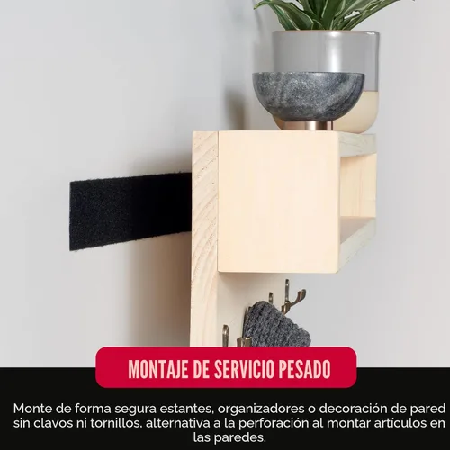 Miniatura 4 de VELCRO Brand Cinta resistente Rollo de 16 pies Adhesivo adhesivo fuerte que soporta hasta 10 libras Sujetadores de resistencia industrial