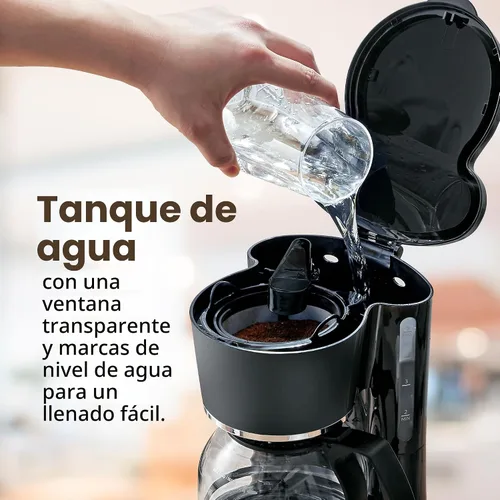 Miniatura 3 de Elite Gourmet EHC-5055 Cafetera automática de 5 tazas de preparación y goteo con filtro reutilizable Pause N Serve, interruptor