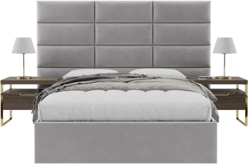 Miniatura 68 de Vänt - Paneles tapizados de cabecera para montar en la pared, diseño Isabelle, 60 x 23 pulgadas, configuración de 4 paneles individuales, Cuero