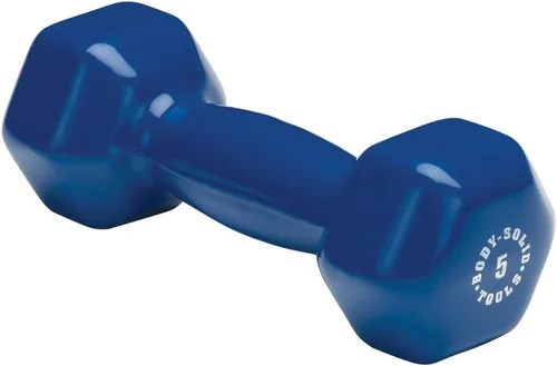 Miniatura 3 de Body-Solid Tools - Mancuerna de vinilo para entrenamiento aeróbico y terapia física, pesas de mano para mujeres, mancuernas hexagonales