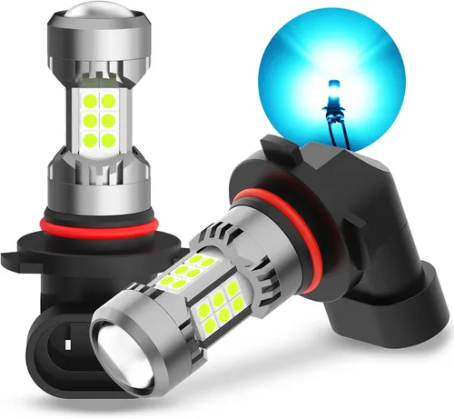 Phinlion Bombillas LED antiniebla H10, 3200 lúmenes color azul hielo, súper brillantes PY20D 9145, focos antiniebla de repuesto para coches,