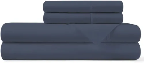 Miniatura 11 de Pizuna 100% Cotton Duvet Cover Set Twin Size - Percale Weave Long Staple Combed Cotton Duvet Cover (68" x 86") with 4 Corner Ties & Button Closure