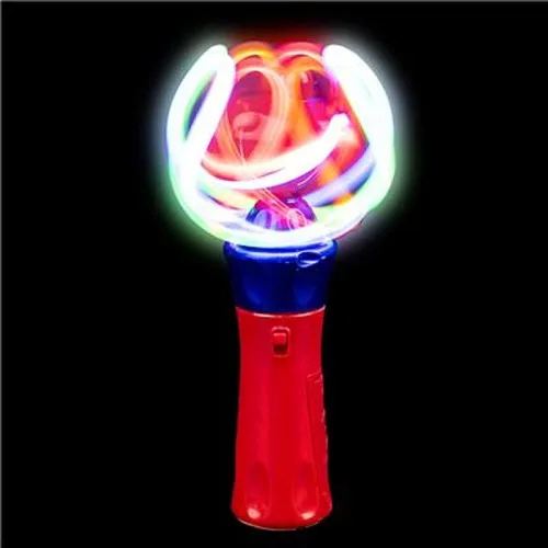 Miniatura 4 de Varitas giratorias de orbiter con luz LED de 7 pulgadas (paquete de 2) 1 azul + 1 rojo. Baterías incluidas. Juguete giratorio para niños, niñas