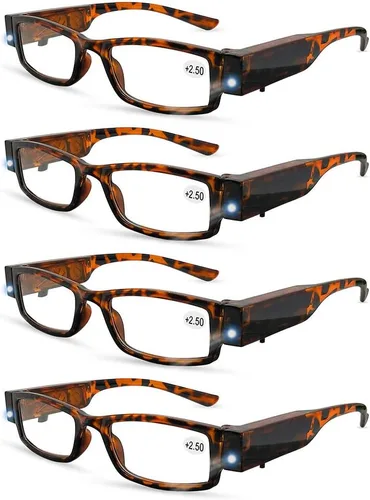 Miniatura 10 de Gafas de lectura con luces LED lectores con luces Lector de lupa +59.1 in