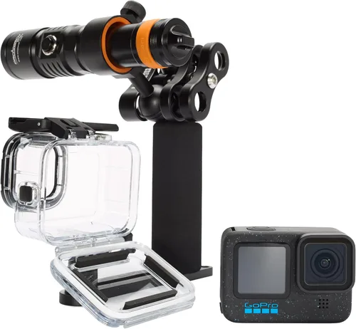 Miniatura 8 de Kit de buceo GoPro HERO12, cámara de acción impermeable con video UHD 5.3K60, fotos HDR de 27MP - Paquete con carcasa protectora, paquete de luz