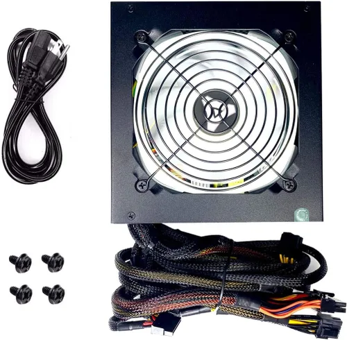 Miniatura 5 de Apevia ATX-SR700W Spirit ATX Fuente de alimentación con ventilador LED blanco de 4.724 in controlado automáticamente térmicamente, interruptor