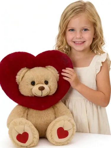 Miniatura 28 de MaoGoLan Oso de peluche gigante de 52" Oso de peluche - Te amo Corazón rojo Oso de peluche grande para regalo de San Valentín, aniversario, larga