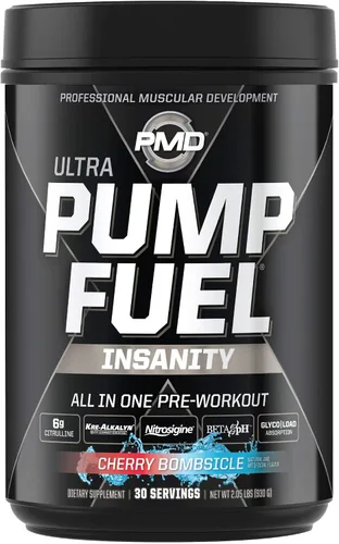 Miniatura 2 de PMD Sports Ultra Pump Fuel Insanity - Pre entrenamiento - Cherry Bombsicle (30 porciones) Sports CG5 Premium Creatina y L-Glutamina en polvo