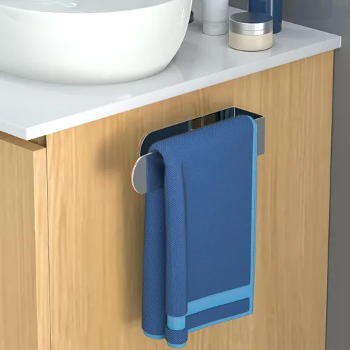 Miniatura 7 de HUFEEOH Paquete de 2 soportes adhesivos para toallas de mano, soporte adhesivo para toallas montado en la pared, soporte de toalla de cocina
