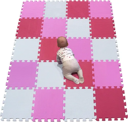 Miniatura 14 de YIMINYUER Alfombra de juego para bebé, 20 piezas de rompecabezas de espuma EVA suave para ejercicio y yoga, alfombrilla no tóxica portátil para sala