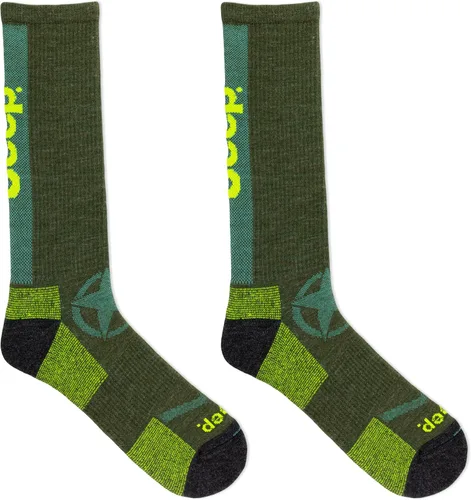 Miniatura 2 de Jeep Women's Wool Blend Logo Crew Socks-1 Pair Pack-Moisture Wicking and Breathable Mesh Zones