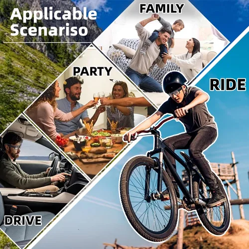 Miniatura 2 de Gafas de Cámara HD 1080P Gafas de Video Gafas Inteligentes Gafas de Acción para Deportes al Aire Libre con Cámara para Ciclismo, Conducción, Caza