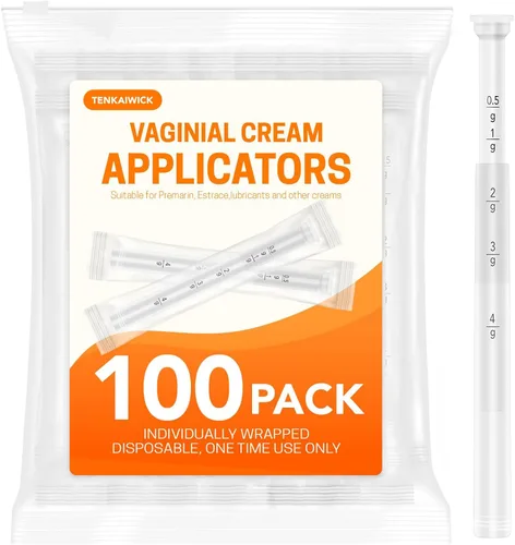Paquete de 100 aplicadores de supositorios vaginales desechables para mujeres, se adapta a la mayoría de lubricantes, cremas, geles, píldoras,