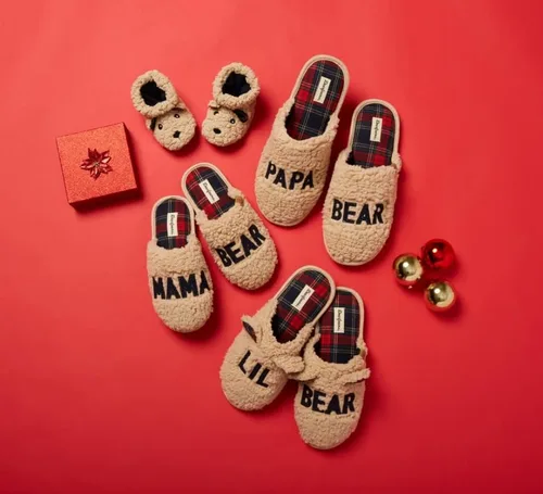 Miniatura 6 de Dearfoams Pantuflas unisex de la colección familiar Lil & Baby Bear