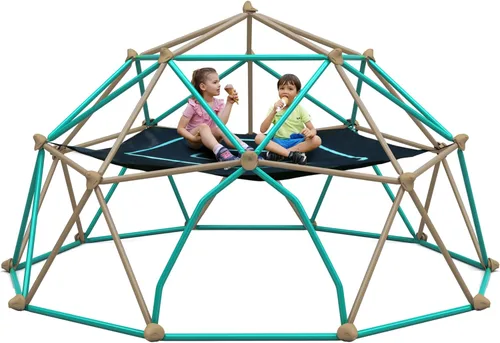 Merax - Cúpula de escalada de 13 pies con hamaca, centro de juegos geométrico para exteriores para niños de 3 a 10 años, soporta 1000 libras,