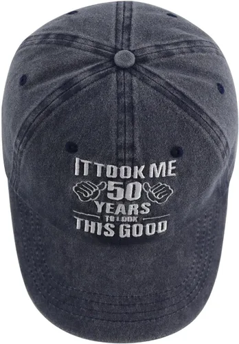 Miniatura 4 de It Took Me 50 Years to Look This Good Hat para mujeres y hombres, divertida gorra de béisbol ajustable bordada 50 cumpleaños