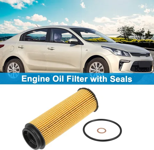 Miniatura 2 de X AUTOHAUX 6 piezas de repuesto de filtro de aceite de motor 11-42-7-826-799 Filtro de combustible de aceite para BMW 740i Base 3.0L L6 - Gasolina