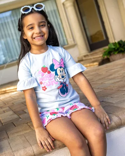 Miniatura 2 de Disney Conjunto de camiseta y pantalones cortos de gasa para bebés y niños grandes (12 meses - 14-16)