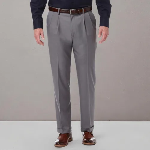 Miniatura 5 de Haggar Pantalones para Hombre de Comodidad Premium con Ajuste Clásico y Pliegues Frontales en Tallas Regulares y Grandes y Altas