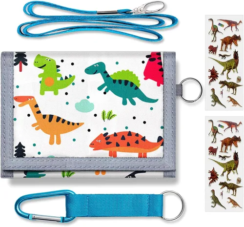 Miniatura 6 de ARTIST'S DREAM Billetera para niños y niñas, billetera triple plegable para niños de 4 a 18 años, cartera para niños con bolsillo para monedas