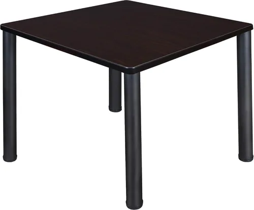 Miniatura 44 de Regency Kee - Mesa cuadrada pequeña para sala de descanso de 30 pulgadas, parte superior de cerezo, patas negras
