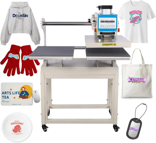 Miniatura 11 de Prensa térmica de 16 x 24 pulgadas, máquina de prensa de calor manual para camisetas, máquina de prensado de camisetas para ropa, bolsas, cortina