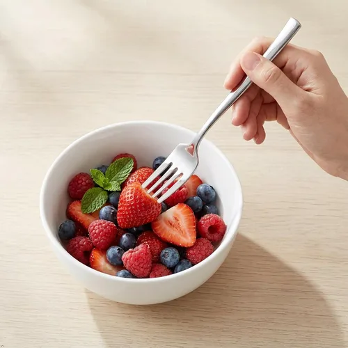 Miniatura 7 de Tenedores de postre de 12 piezas, tenedor de ensalada de acero inoxidable
