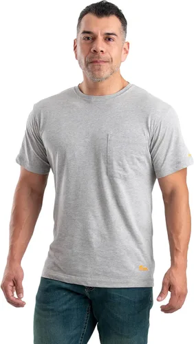 Berne Camiseta ligera de manga corta con bolsillo para hombre, paquetes individuales y 3 paquetes