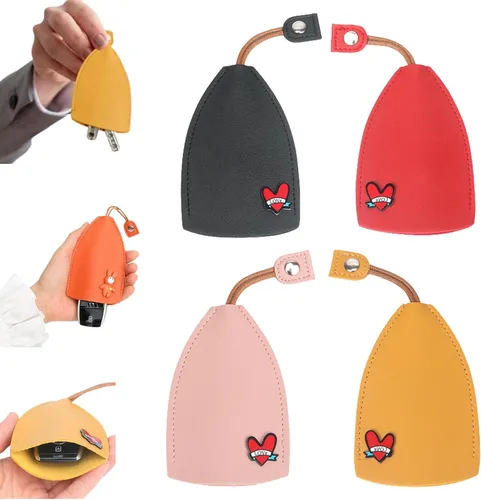Miniatura 10 de RJDJ Bolso de la llave del cuero de la PU de las frutas lindas, creativo extraíble lindo caso de la llave del coche de la gran capacidad, bolso