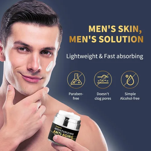 Miniatura 5 de Crema facial para hombre, antienvejecimiento, crema hidratante facial para hombre, loción facial con colágeno, retinol y ácido hialurónico, cuidado