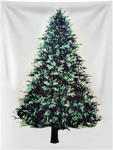 Miniatura 7 de Tapiz de árbol de Navidad con lazo, tapiz de franela para colgar en la pared, regalos para decoración de Navidad, cumpleaños y decoración