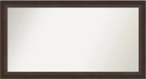 Miniatura 275 de Amanti Art Espejo de baño de bronce para sobre el fregadero, 24 x 24 pulgadas, espejo cuadrado de bronce Lara para tocador, marco de madera