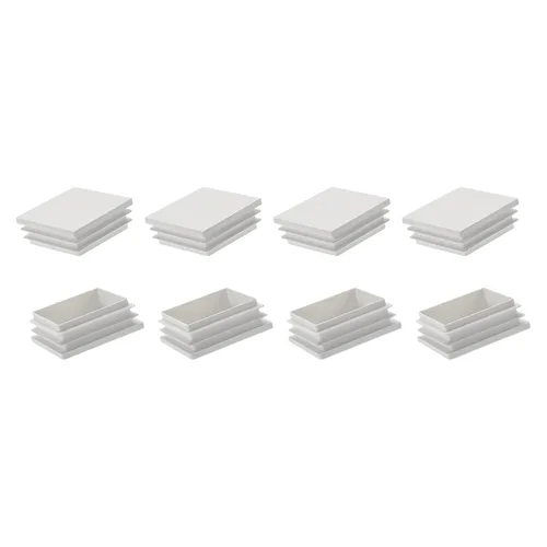 METALLIXITY Tapas cuadradas para postes (1.97 x 1.97 pulgadas), 8 unidades, tapón de extremo de tubo de plástico, para decoración de muebles,