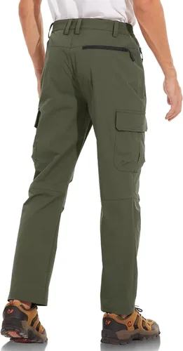 Miniatura 5 de MAGCOMSEN Pantalones de senderismo para hombre, ligeros, elásticos, versátiles, impermeables, de secado rápido, para pesca, campamento