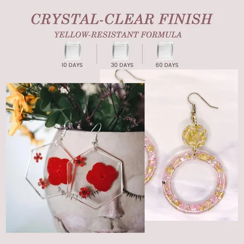 Miniatura 2 de Bsrezn 100g de resina UV dura, resina premezclada transparente para la fabricación de joyas y manualidades (100g)