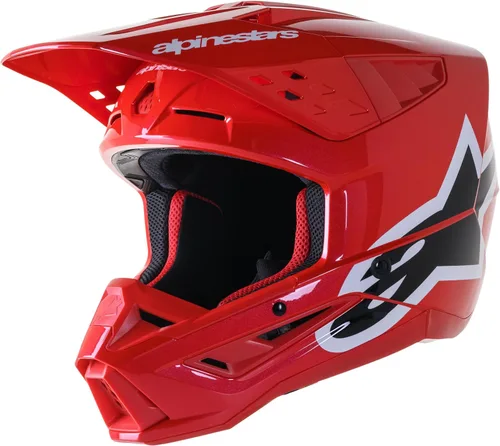 Alpinestars SM5 Corp Helmet, Lightweight Protection for MX Riders Rojo brillante brillante