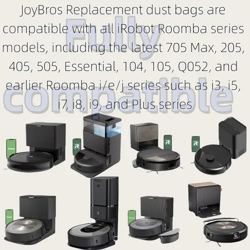 Miniatura 3 de Bolsas antipolvo de repuesto para iRobot Roomba All Series 104 2 en 1 105 106 Vac,Plus 405, 505 Combo, Essential 2 Q052, Max 705 Vac desechables 12