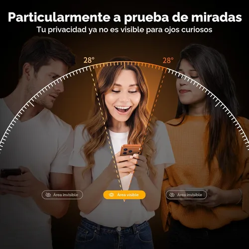 Miniatura 9 de UNBREAKcable Protector de pantalla de privacidad para iPhone 17 Pro Max, cobertura completa, vidrio templado inastillable